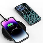 ABEEL til iPhone 16 Pro Max cover ægte koskind bagside telefoncover krokodille-tekstur