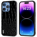 ABEEL til iPhone 16 Pro Max cover ægte koskind bagside telefoncover krokodille-tekstur