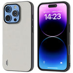 ABEEL For iPhone 16 Pro Case Anti-Scratch Genuine Cow Leather Back Phone Cover