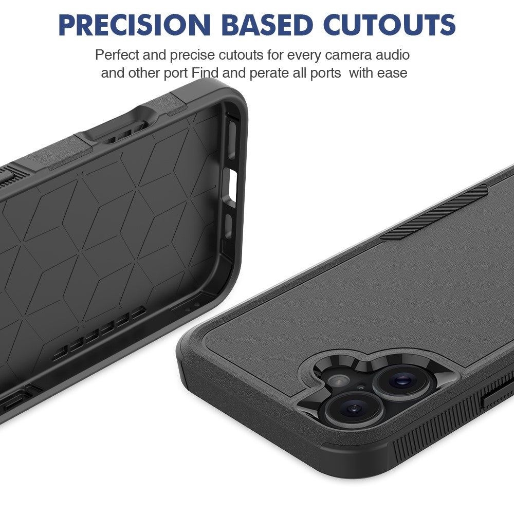 Til iPhone 16 Plus Cover 2-i-1 PC+TPU Stødabsorberende Telefoncover