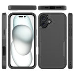 Til iPhone 16 Plus Cover 2-i-1 PC+TPU Stødabsorberende Telefoncover