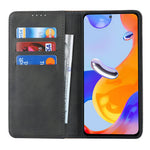 For Xiaomi Redmi Note 11 Pro Case Calf Texture 3 Card Slots Color Splicing Leather Phone Cover