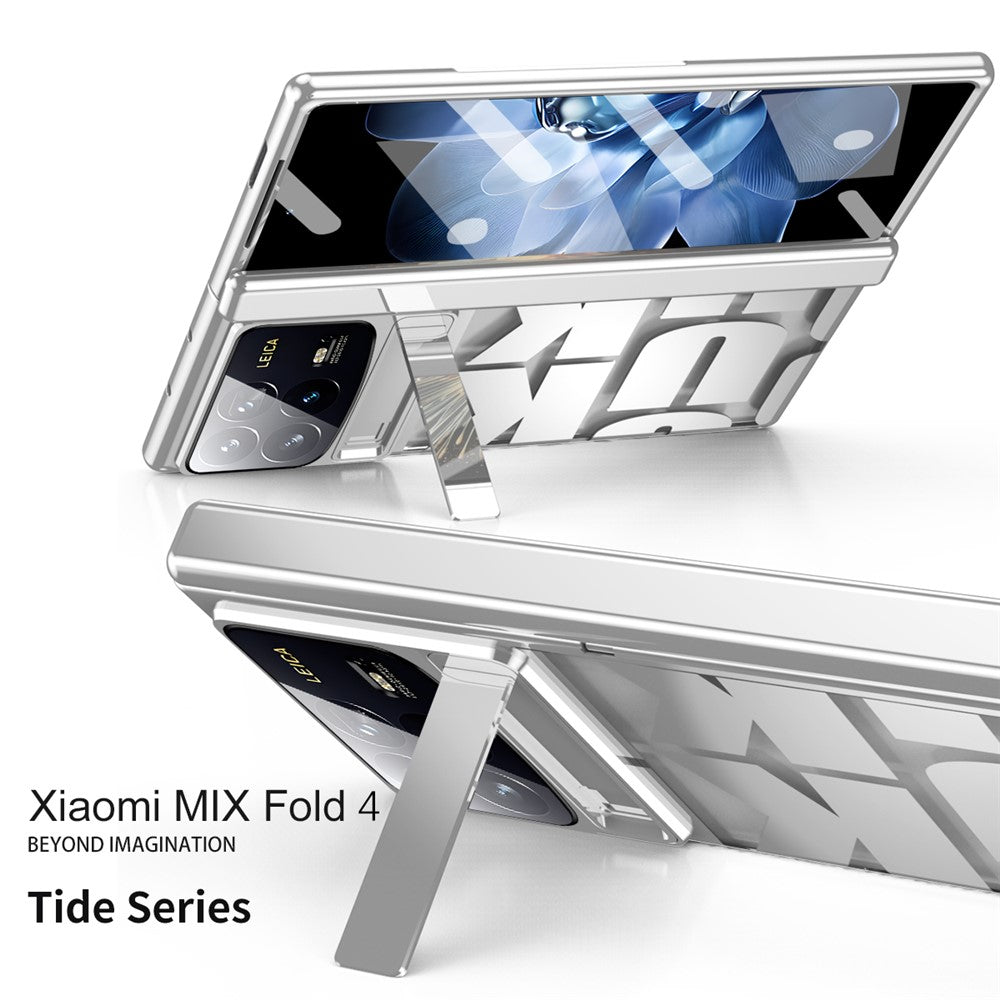 Xiaomi Mix Fold 4 5G-skal, stativ, hårt PC-mobilskal med härdat glasfilm