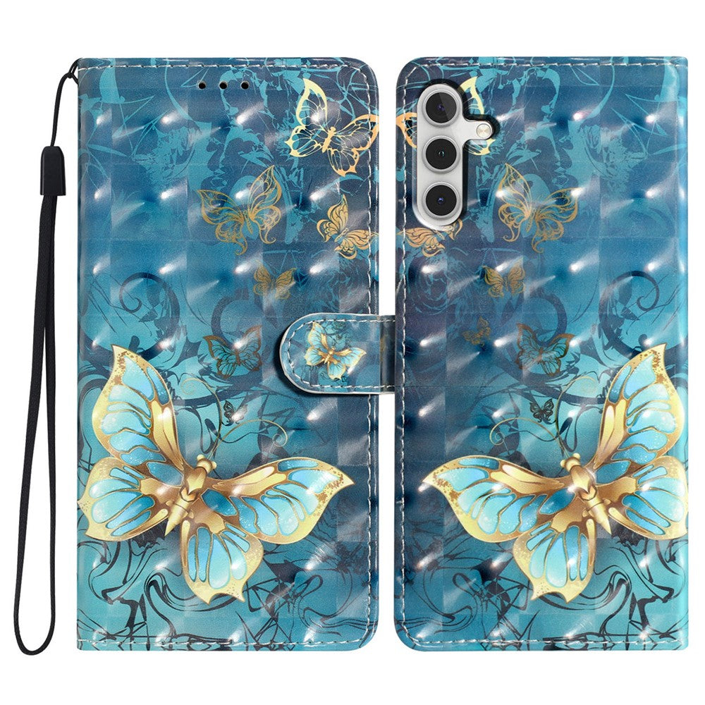 Til Samsung Galaxy A16 5G / A16 4G Etui PU-Læder 3D Mønsterprint Tegnebog Telefoncover