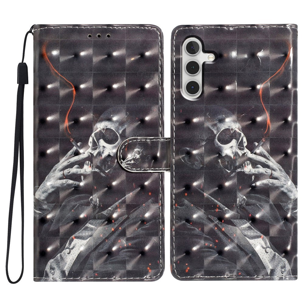 Til Samsung Galaxy A16 5G / A16 4G Etui PU-Læder 3D Mønsterprint Tegnebog Telefoncover