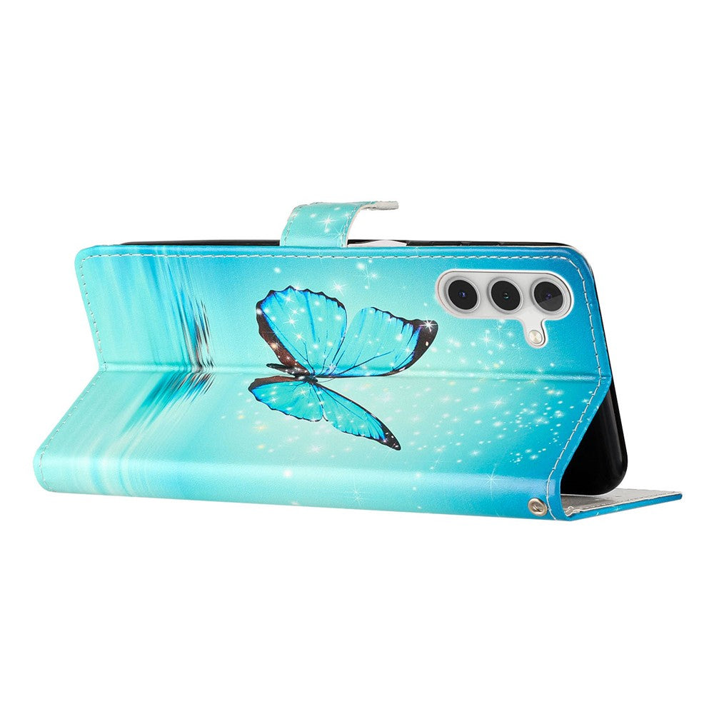 For Samsung Galaxy A16 5G / A16 4G Wallet Case PU Leather Pattern Printing Stand Phone Cover with Strap