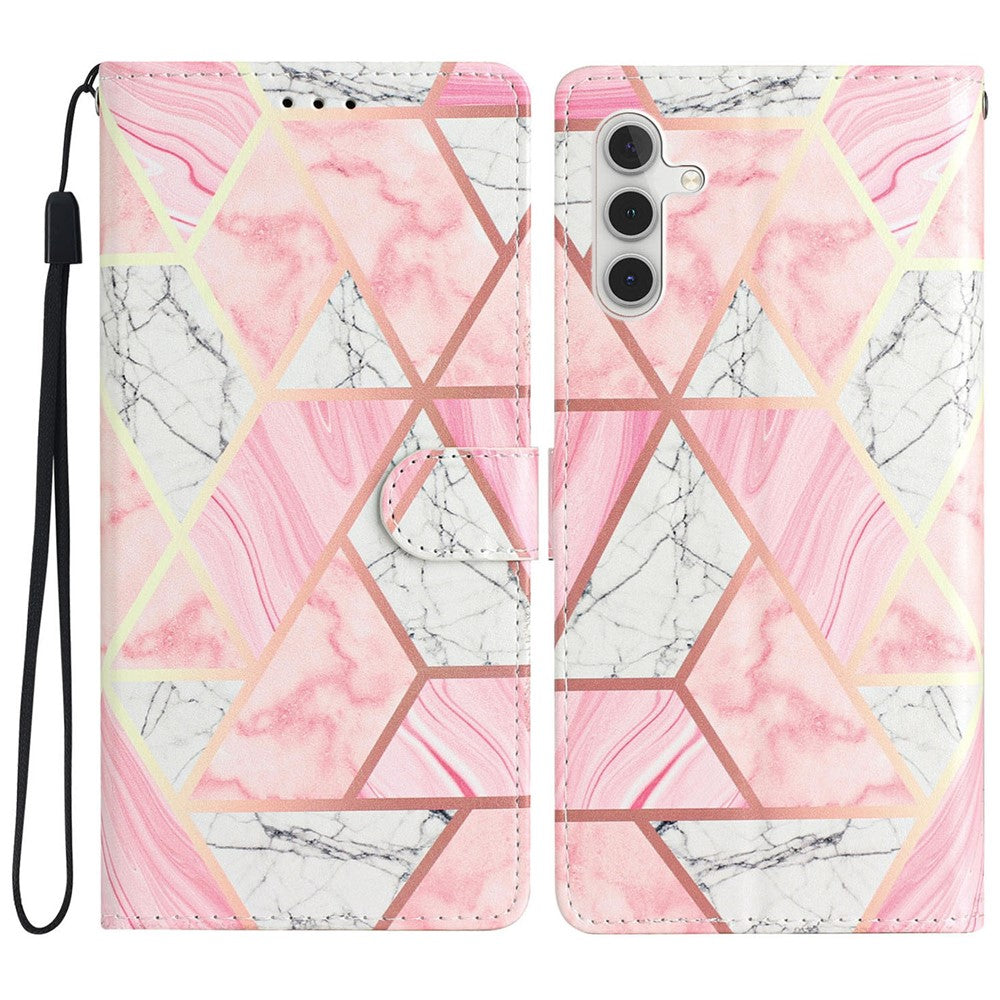 For Samsung Galaxy A16 5G / A16 4G Wallet Case PU Leather Pattern Printing Stand Phone Cover with Strap