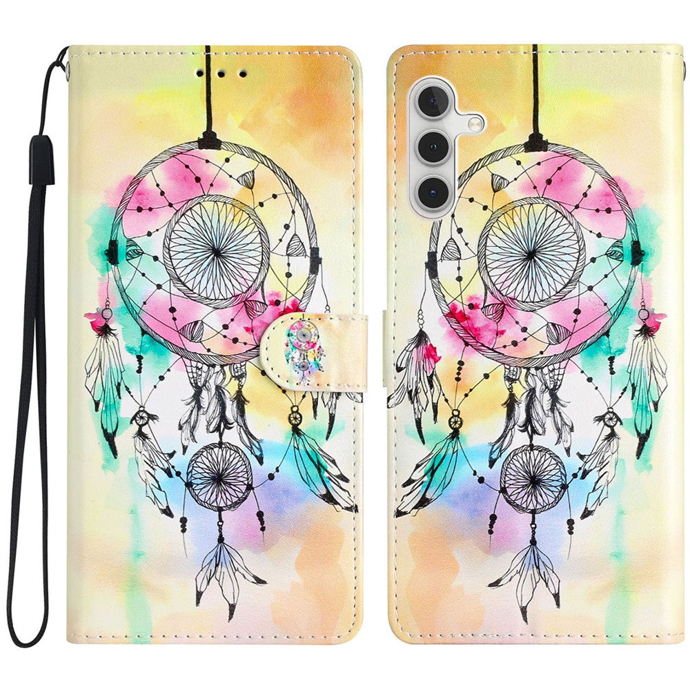 For Samsung Galaxy A16 5G / A16 4G Wallet Case PU Leather Pattern Printing Stand Phone Cover with Strap