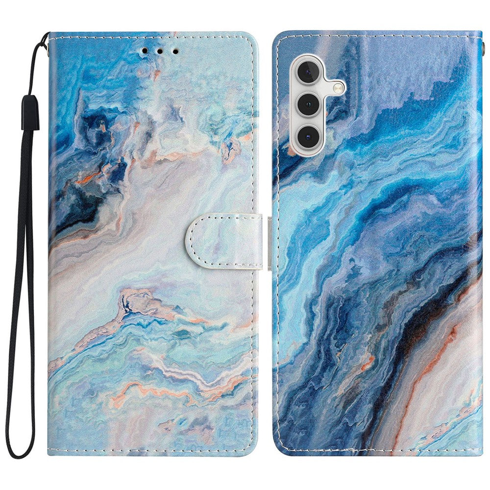 For Samsung Galaxy A16 5G / A16 4G Wallet Case PU Leather Pattern Printing Stand Phone Cover with Strap