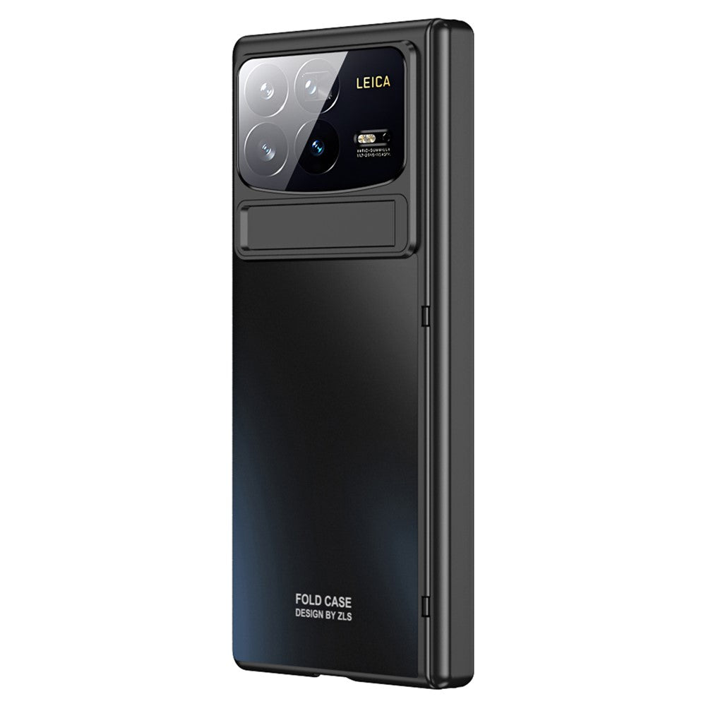 For Xiaomi Mix Fold 4 5G Case Kickstand Hinge Design PC Phone Cover with Tempered Glass Film