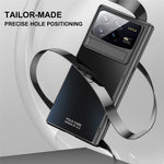 For Xiaomi Mix Fold 4 5G Case Kickstand Hinge Design PC Phone Cover with Tempered Glass Film