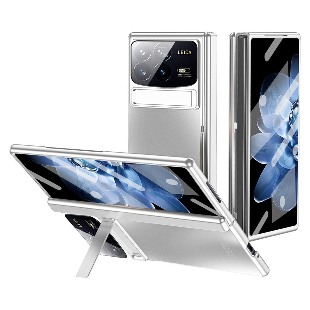 For Xiaomi Mix Fold 4 5G Case Kickstand Hinge Design PC Phone Cover with Tempered Glass Film