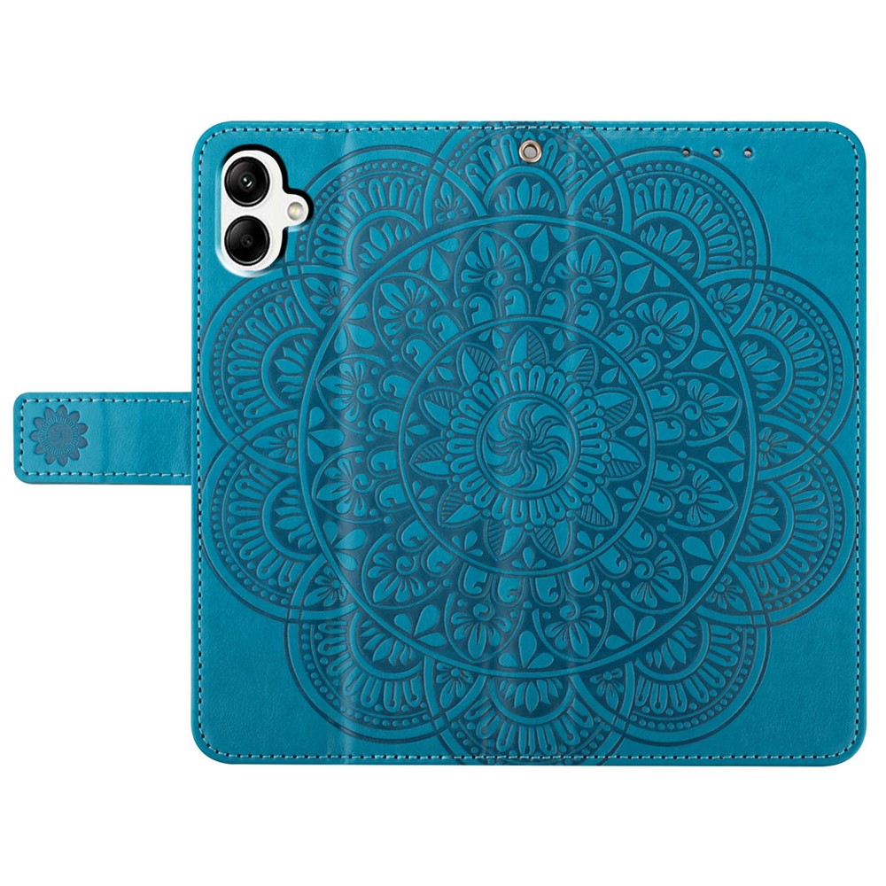 For Samsung Galaxy A06 4G Leather Case with Card Slots Mandala Pattern Phone Cover Stand