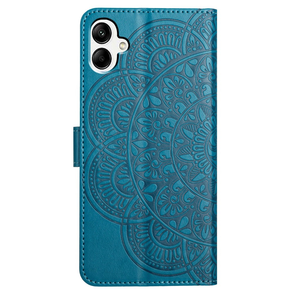 For Samsung Galaxy A06 4G Leather Case with Card Slots Mandala Pattern Phone Cover Stand