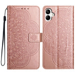 For Samsung Galaxy A06 4G Leather Case with Card Slots Mandala Pattern Phone Cover Stand