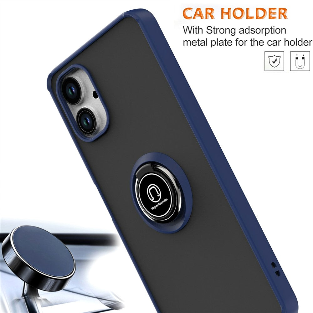 For Samsung Galaxy A06 4G Case Ring Holder Kickstand TPU+Acrylic Phone Cover