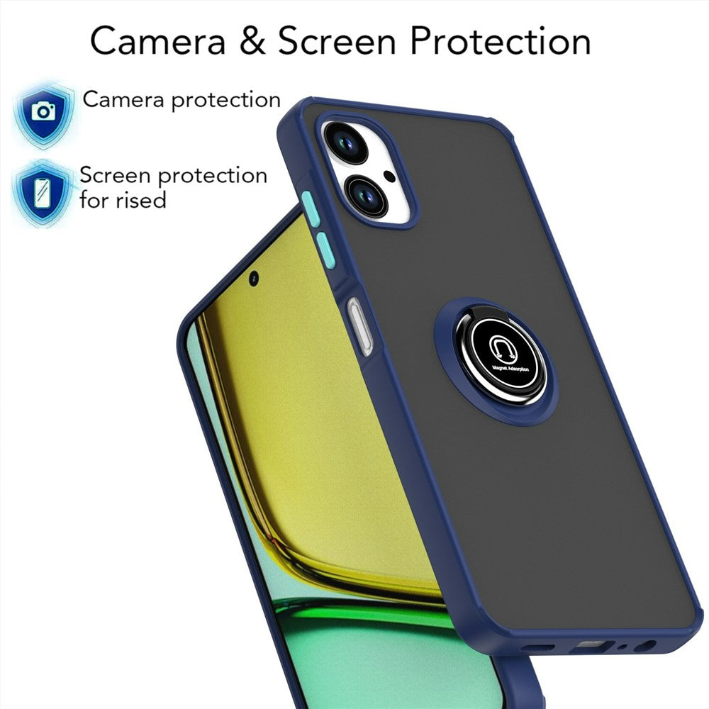 For Samsung Galaxy A06 4G Case Ring Holder Kickstand TPU+Acrylic Phone Cover