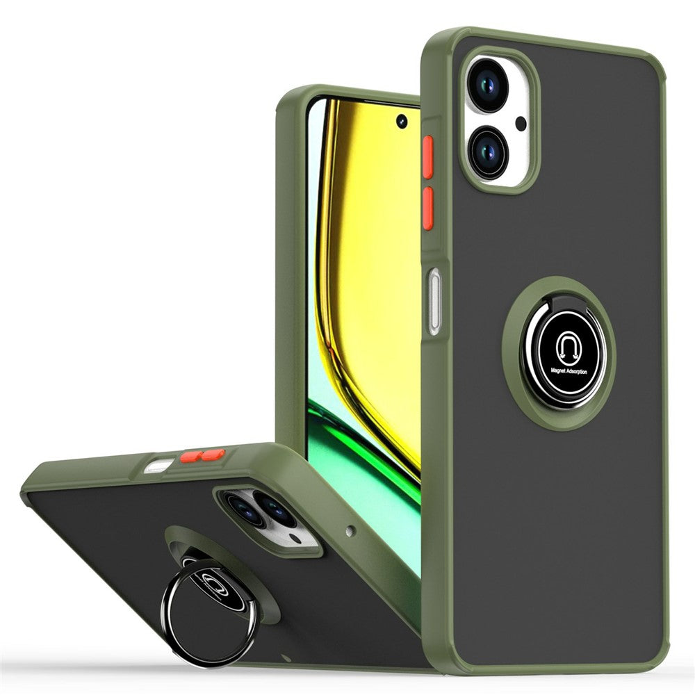 For Samsung Galaxy A06 4G Case Ring Holder Kickstand TPU+Acrylic Phone Cover