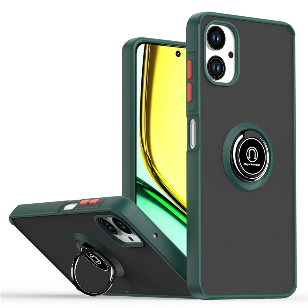 For Samsung Galaxy A06 4G Case Ring Holder Kickstand TPU+Acrylic Phone Cover
