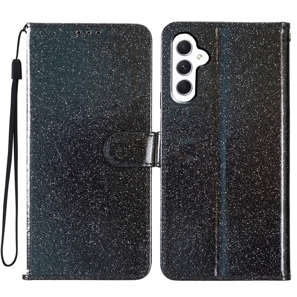 For Samsung Galaxy A16 5G / A16 4G Wallet Case Glitter Anti-Scratch Leather Phone Cover Stand