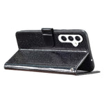 For Samsung Galaxy A16 5G / A16 4G Wallet Case Glitter Anti-Scratch Leather Phone Cover Stand