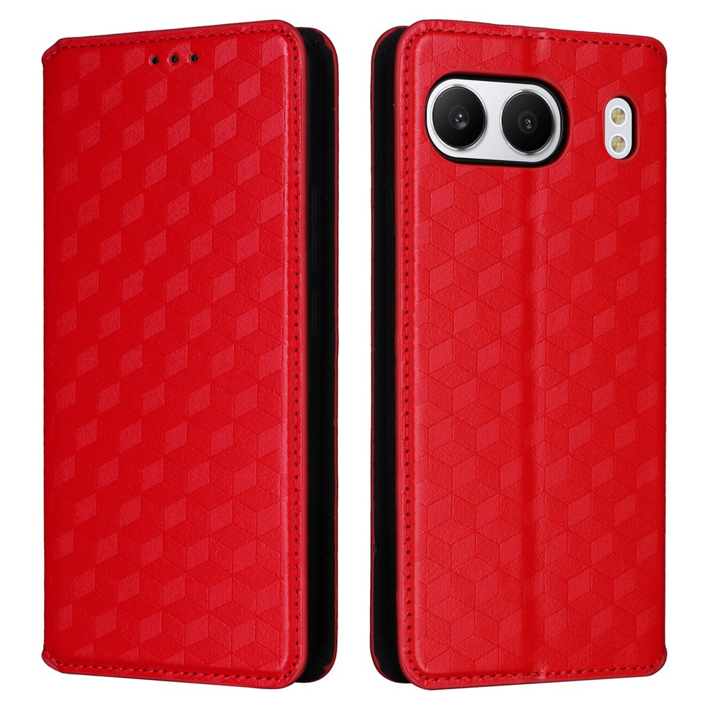 OnePlus Nord 4 Plånboksfodral Rhombus Präglat Läderfodral