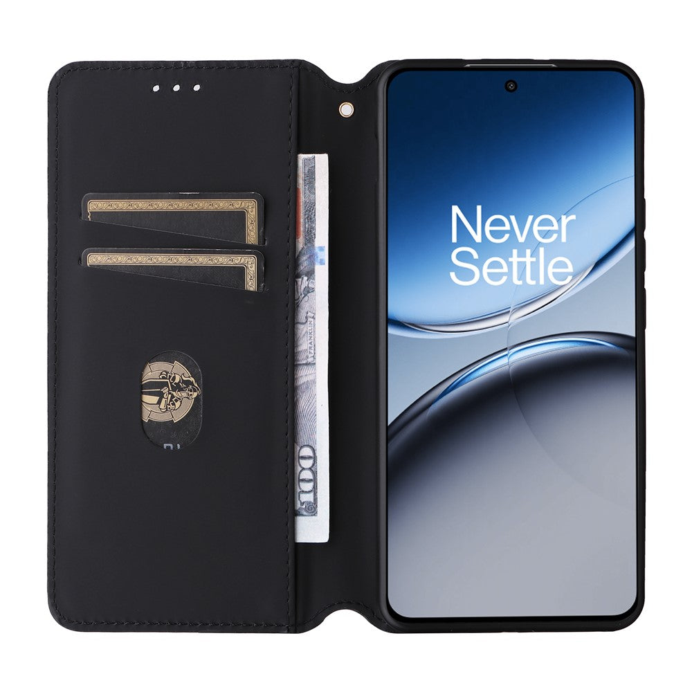 OnePlus Nord 4 Plånboksfodral Rhombus Präglat Läderfodral