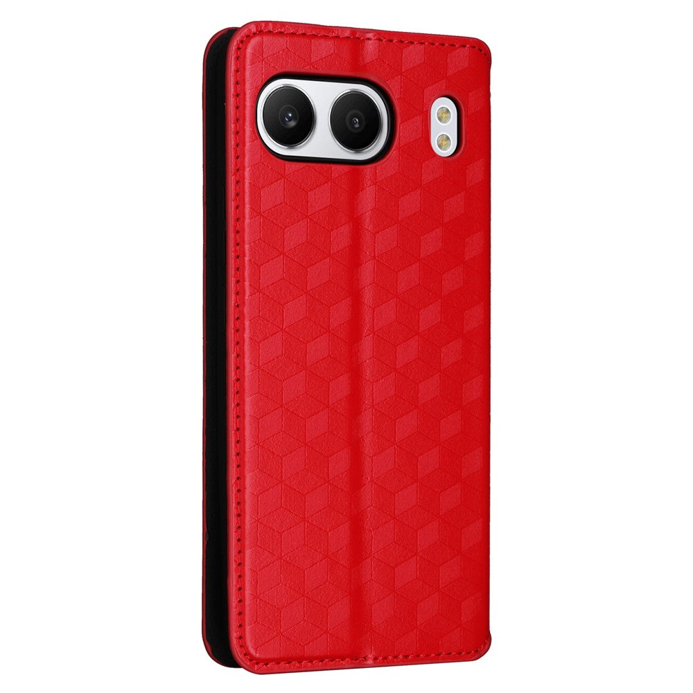 OnePlus Nord 4 Plånboksfodral Rhombus Präglat Läderfodral