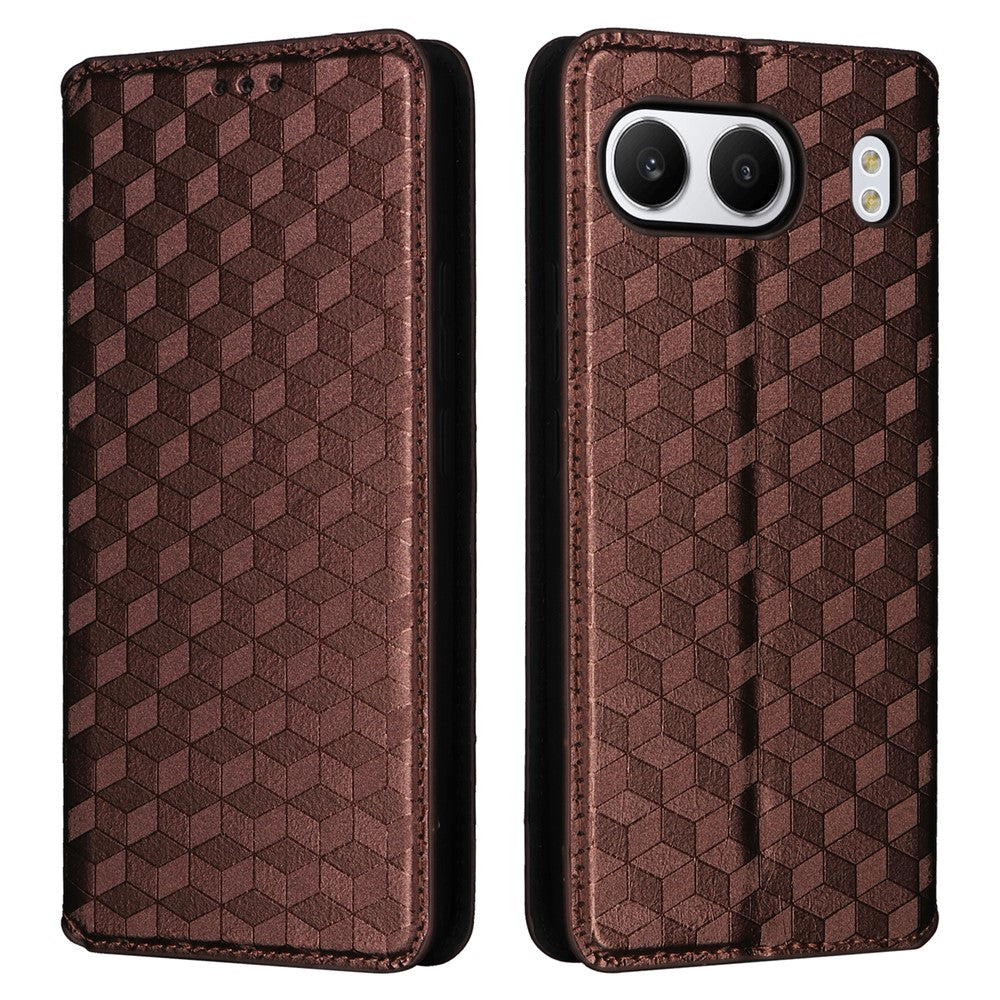 OnePlus Nord 4 Plånboksfodral Rhombus Präglat Läderfodral