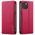 LC.IMEEKE L1 Series for iPhone 15 Plus Case PU Leather Wallet Stand Protective Phone Cover