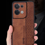 AZNS For Oppo Reno8 5G (Global Version) Imprinted PU Leather Coated TPU Back Cover Anti-drop Cell Phone Case