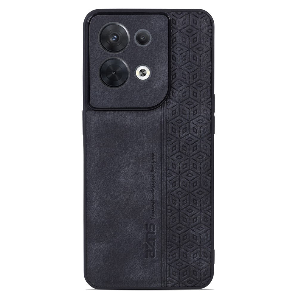 AZNS For Oppo Reno8 5G (Global Version) Imprinted PU Leather Coated TPU Back Cover Anti-drop Cell Phone Case