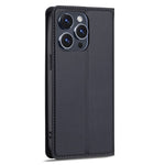 LC.IMEEKE L1 Series for iPhone 15 Pro Case PU Leather Wallet Stand Protective Phone Cover