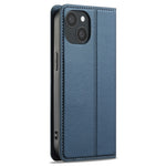 LC.IMEEKE L1 Series for iPhone 15 Case PU Leather Wallet Stand Protective Phone Cover