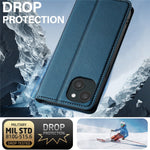 LC.IMEEKE L1 Series for iPhone 15 Case PU Leather Wallet Stand Protective Phone Cover