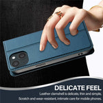 LC.IMEEKE L1 Series for iPhone 15 Case PU Leather Wallet Stand Protective Phone Cover