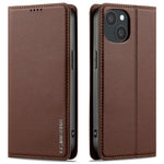 LC.IMEEKE L1 Series for iPhone 15 Case PU Leather Wallet Stand Protective Phone Cover