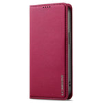 LC.IMEEKE L1 Series for iPhone 14 / 13 Case PU Leather Wallet Stand Protective Phone Cover