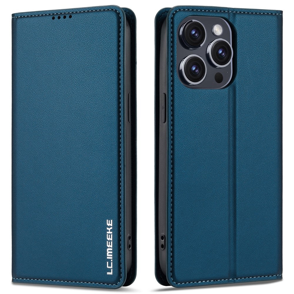 LC.IMEEKE L1-serie til iPhone 14 Pro etui i PU-læder med pung og stander – beskyttende telefoncover