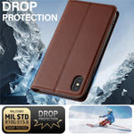 LC.IMEEKE L1-serie til iPhone XS Max Cover PU-læderpung med stander Beskyttende telefoncover