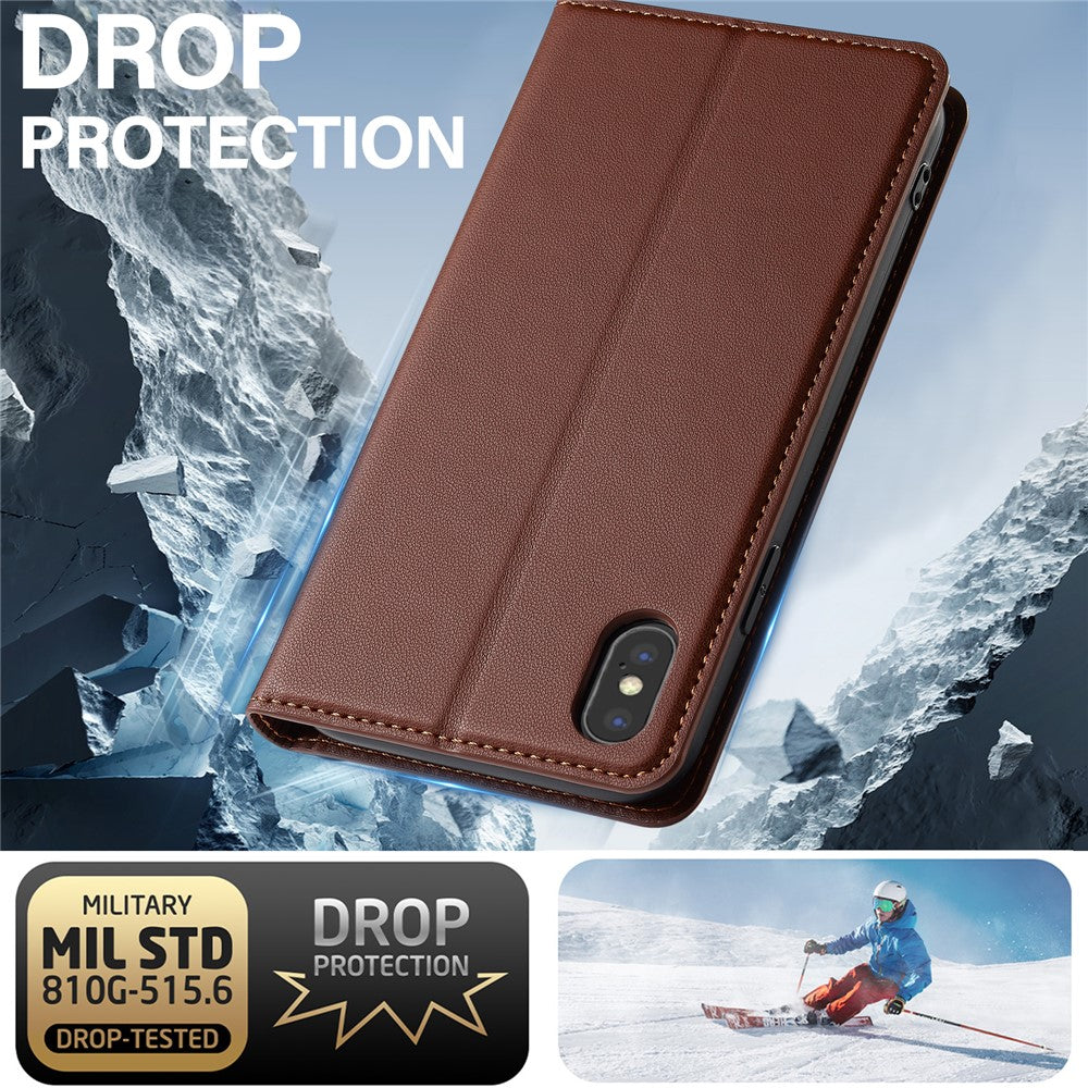 LC.IMEEKE L1-serie til iPhone XS Max Cover PU-læderpung med stander Beskyttende telefoncover