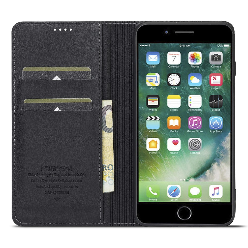 LC.IMEEKE L1 Series for iPhone 8 Plus / 7 Plus Case PU Leather Wallet Stand Protective Phone Cover