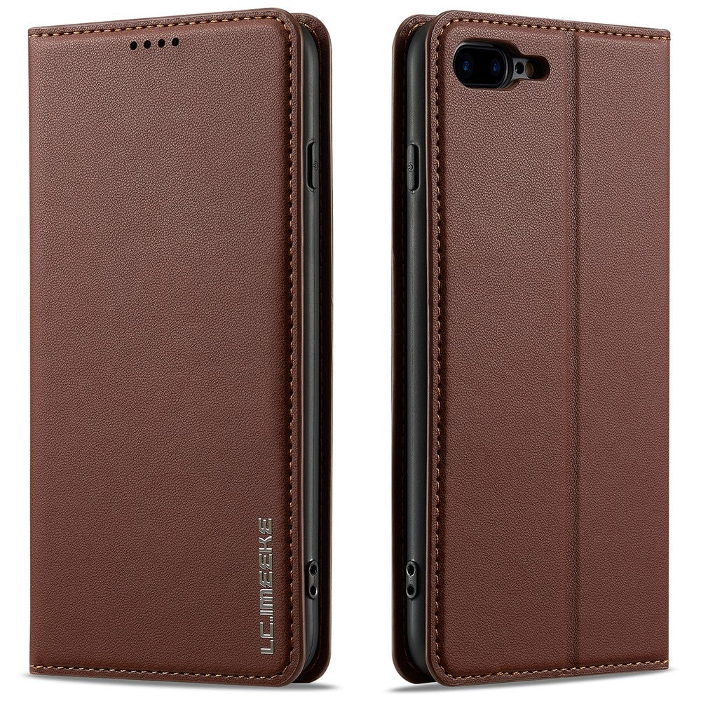 LC.IMEEKE L1 Series for iPhone 8 Plus / 7 Plus Case PU Leather Wallet Stand Protective Phone Cover