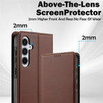 LC.IMEEKE L1-serien til Samsung Galaxy A34 5G cover i PU-læder med pung og stander, beskyttende telefoncover