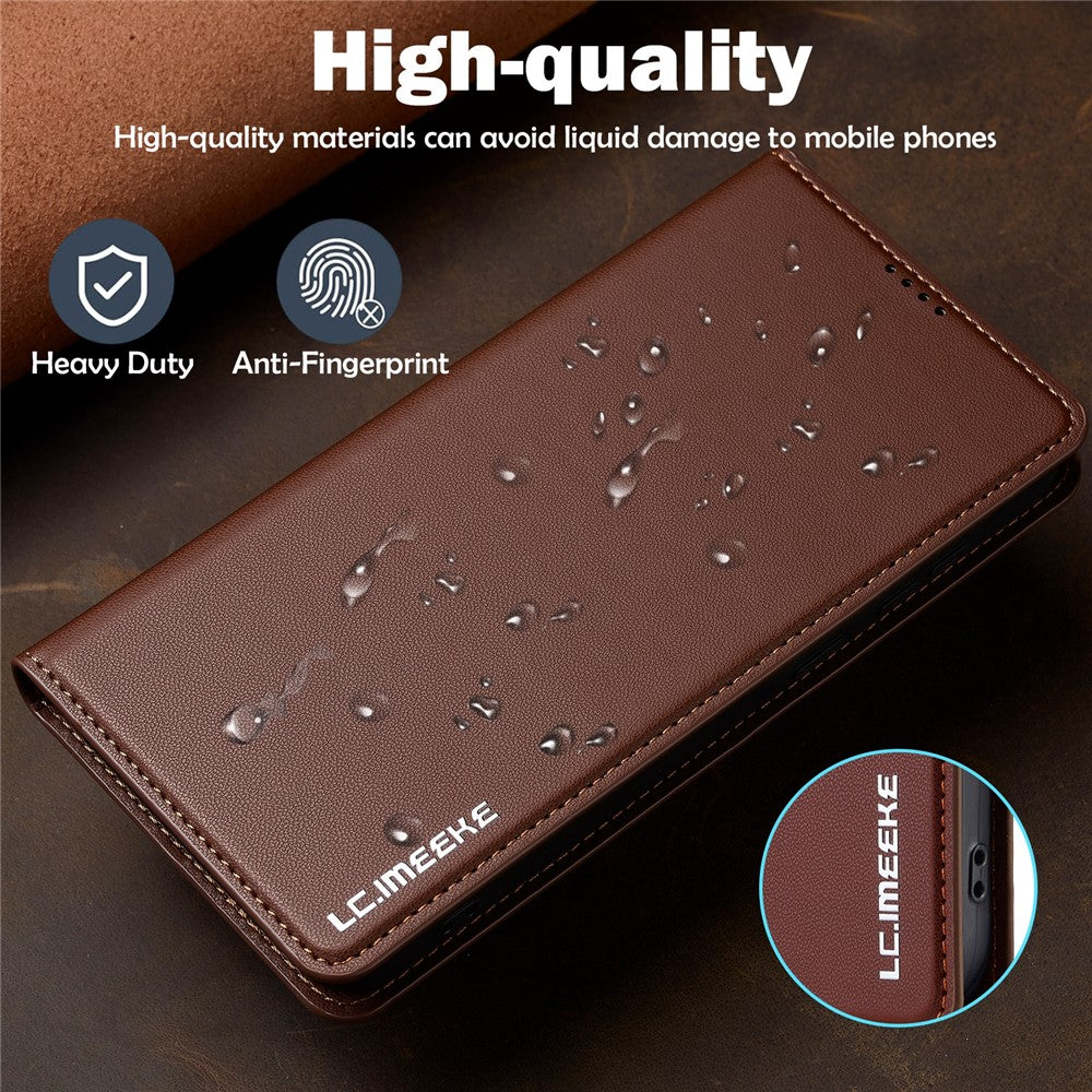 LC.IMEEKE L1-serien til Samsung Galaxy A34 5G cover i PU-læder med pung og stander, beskyttende telefoncover