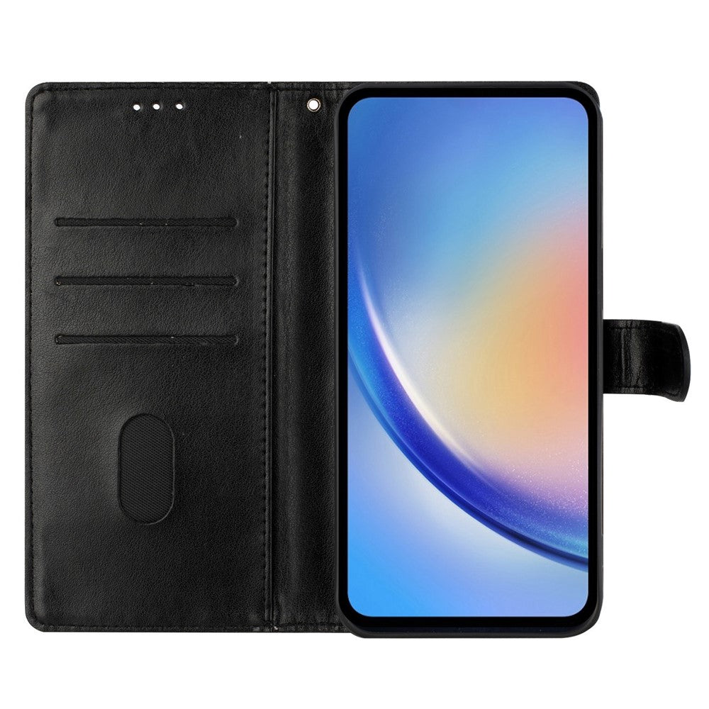 Til Samsung Galaxy A06 4G Pung Telefonetui Sommerfugl Blomsterpræg Læder Flip Cover