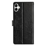 Til Samsung Galaxy A06 4G Pung Telefonetui Sommerfugl Blomsterpræg Læder Flip Cover