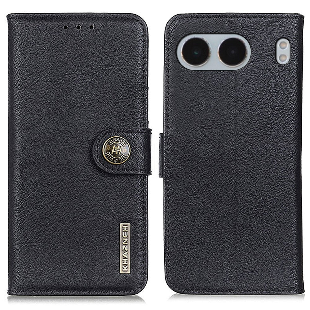 KHAZNEH Plånboksfodral för OnePlus Nord 4 i läder med lädertextur – Flipfodral