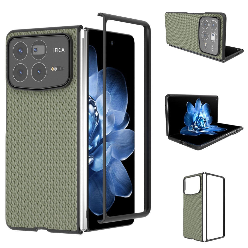 Xiaomi Mix Fold 4 5G-skal med kolfiberstruktur och PU+PC-mobilskydd