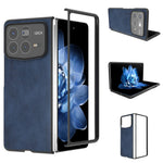 For Xiaomi Mix Fold 4 5G Case Cowhide Texture Hard PC+PU Protective Phone Cover